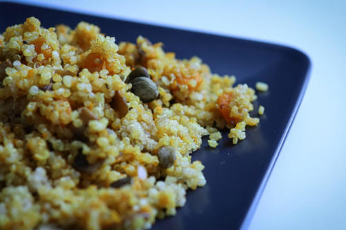 Paella de quinoa